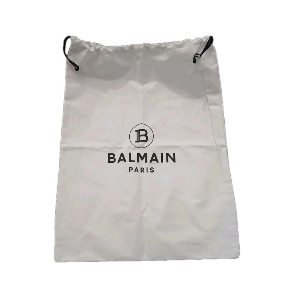 Balmain Paris Circle B White Logo Dust Bag Storage Cover Drawstring Bag Medium